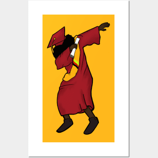 Funny Dabbing Graduation Blonde Girl Posters and Art